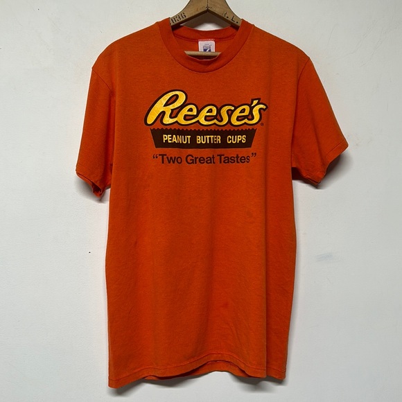 Vintage Reese’s Peanut Butter Cup Orange Tee Made in USA Unisex - Picture 1 of 7